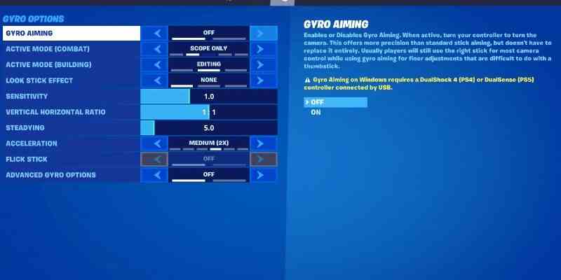 1644938438 Fortnite Gyro Zielen und Flick Stick Steuerung wurden zu allen Modi im Spiel