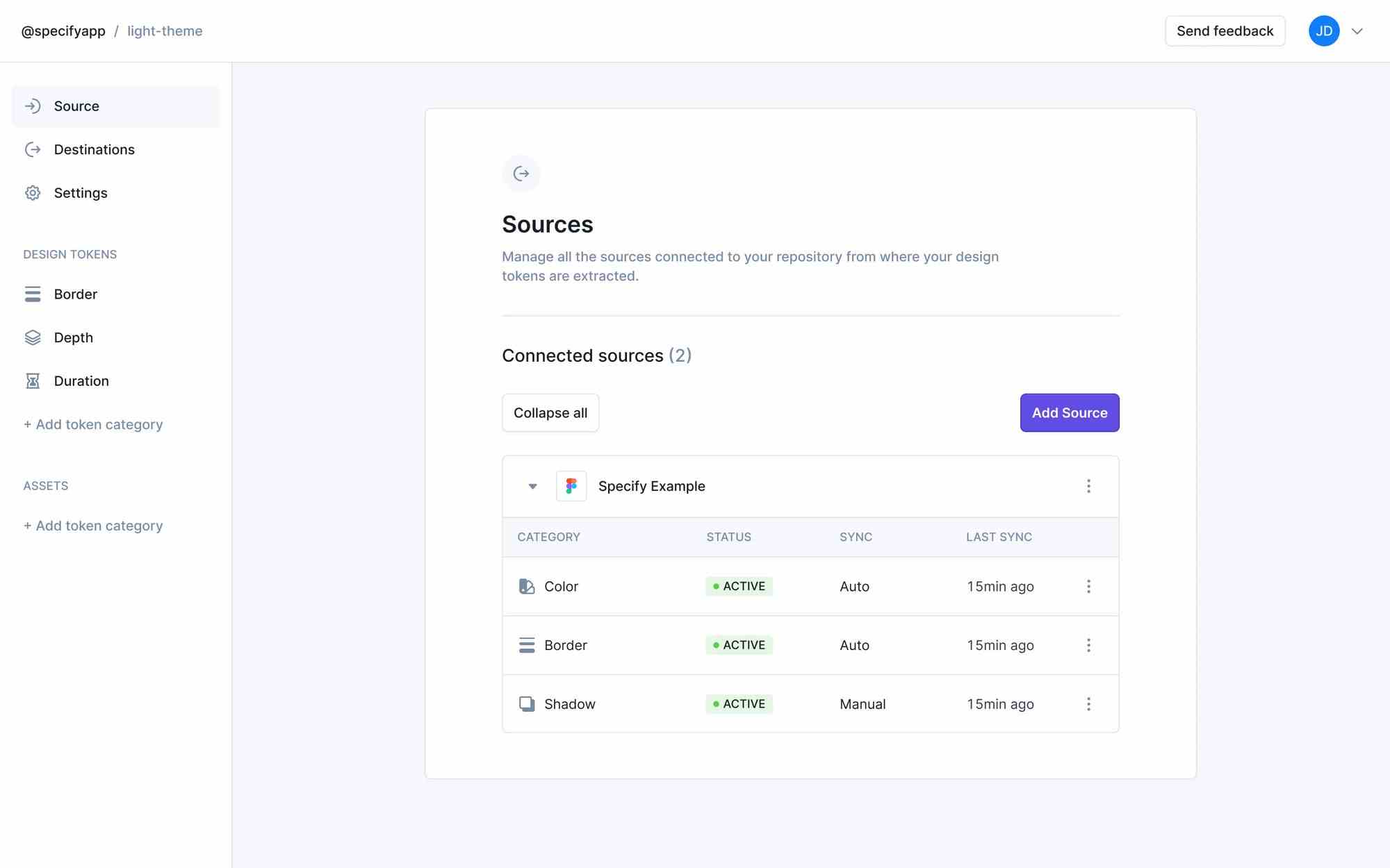 Specific sammelt speichert und verteilt Ihre Design Token und Assets automatisch