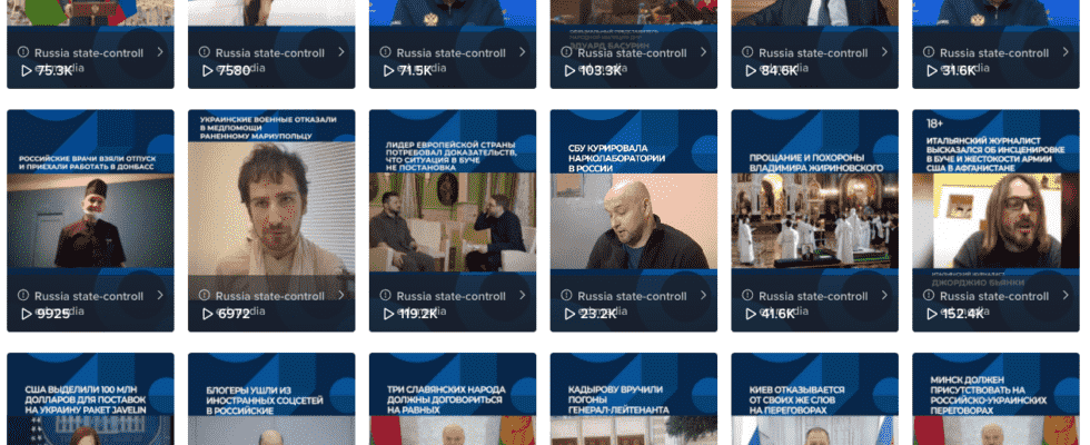 Die russischen Staatsmedien posten einen Monat nachdem die App neue