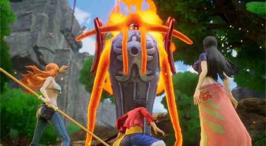 One Piece Odyssey Screenshots zeigen ein JRPG Abenteuer voller Monster