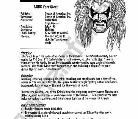 Erinnerung an das abgebrochene Lobo Spiel von DC Comics