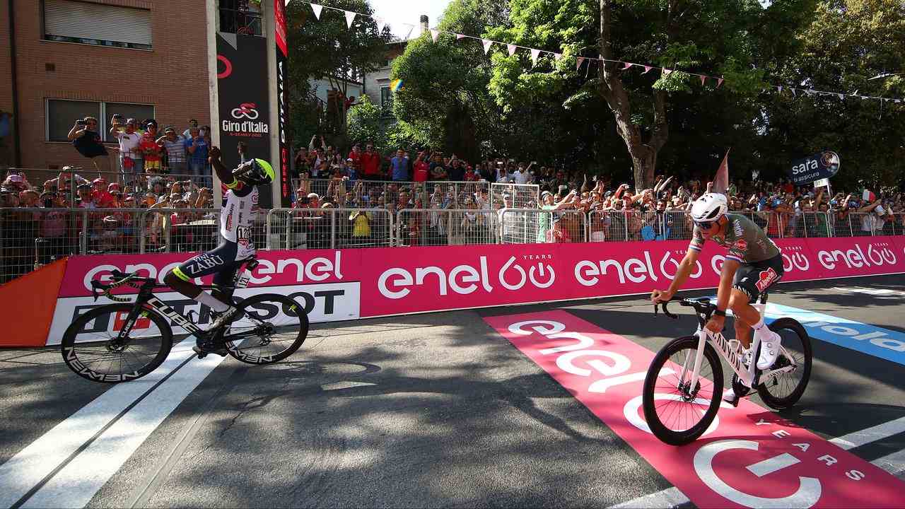 Mathieu van der Poel war am Dienstag nur knapp dran, Biniam Girmay zu schlagen.