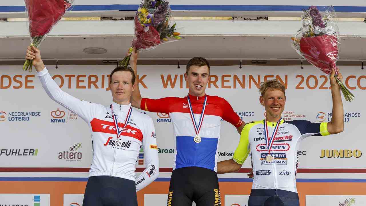 Daan Hoole, Pascal Eenkhoorn und Taco van der Hoorn auf dem Podium.