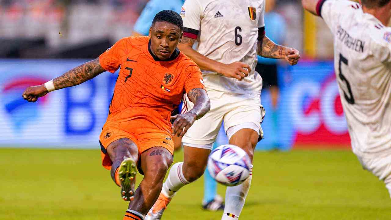 Steven Bergwijn erzielte in den letzten vier Länderspielen sein fünftes Tor gegen Belgien.