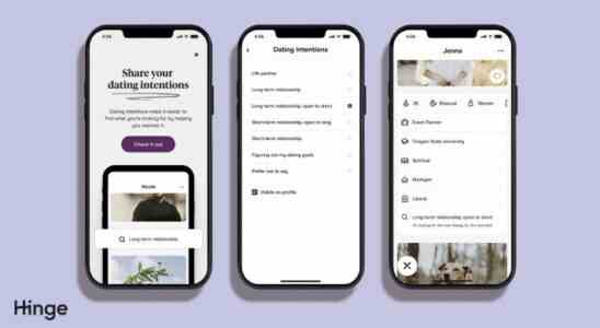 Die neue Funktion von Hinge erleichtert es Ihnen offen ueber