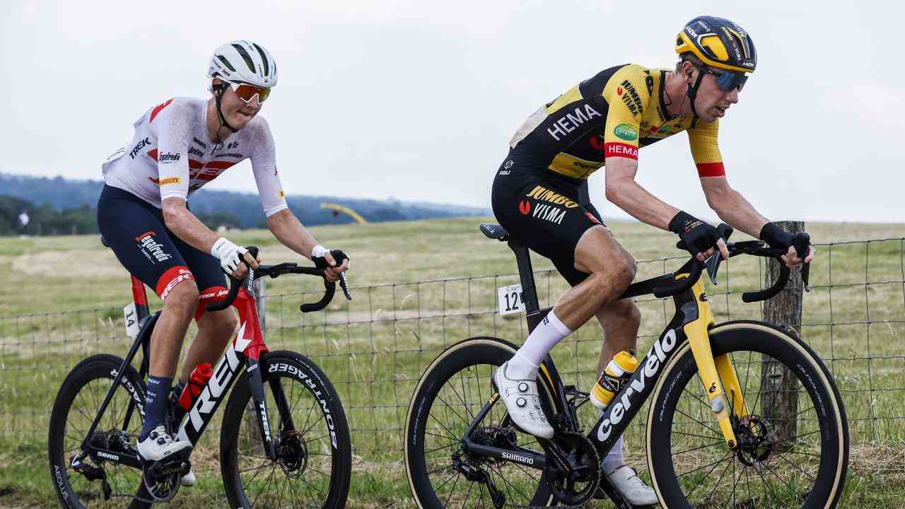 Pascal Eenkoorn und Daan Hoole Seite an Seite auf dem VAM-Berg.