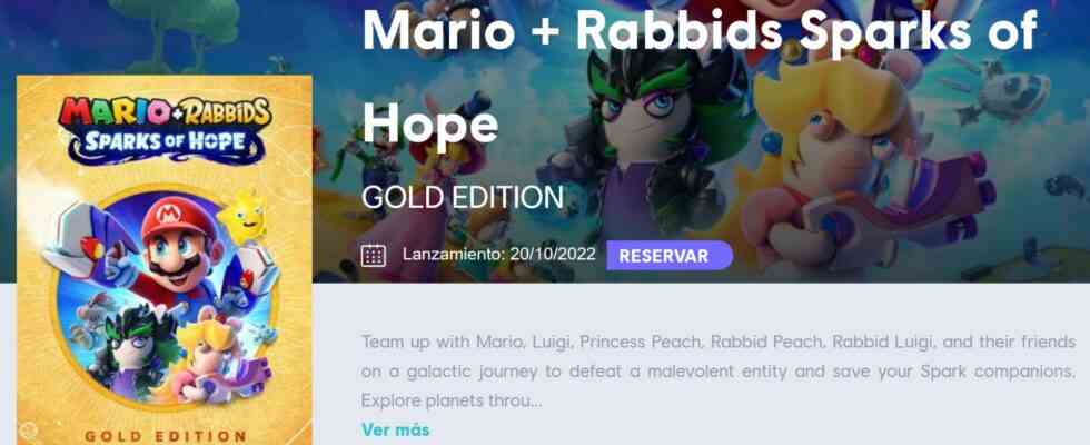 Erscheinungsdatum von Mario Rabbids Sparks of Hope Gold