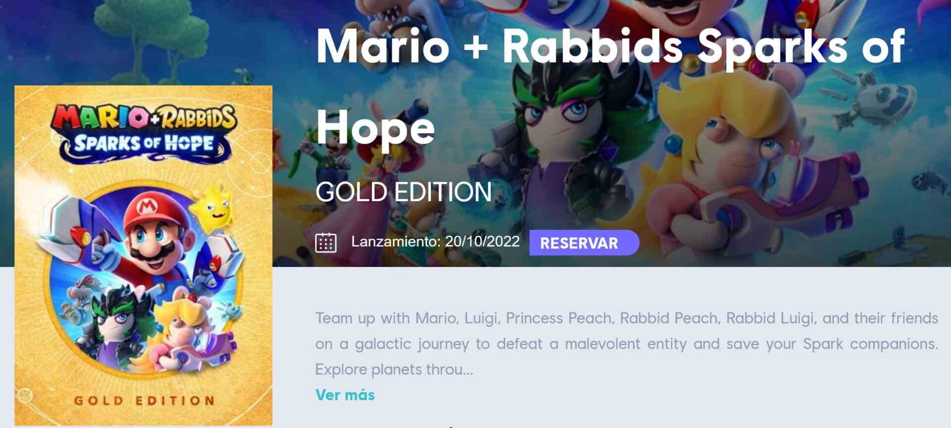 Erscheinungsdatum von Mario + Rabbids Sparks of Hope 20. Oktober 2022 Leck Ubisoft Spanische Seite Offizieller Trailer Nintendo Direct Mini: Partner Showcase