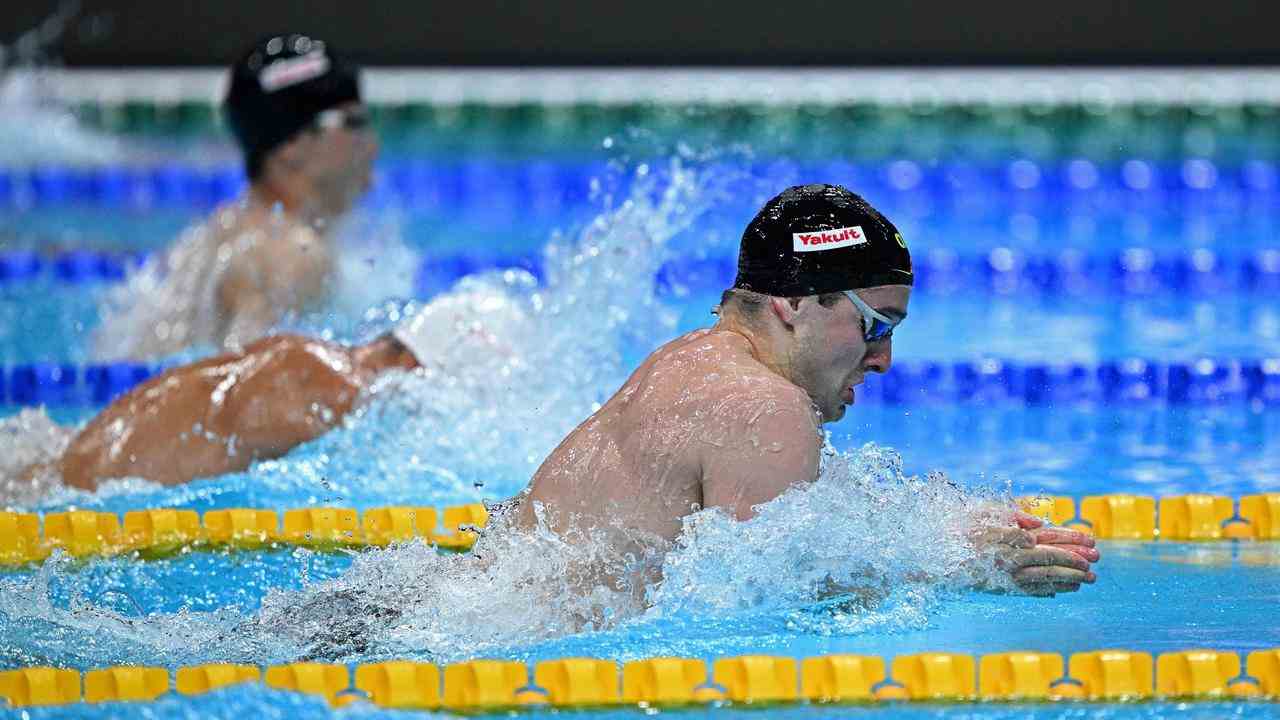 Arno Kamminga in Aktion bei der 100-Meter-Brustschwimmserie.