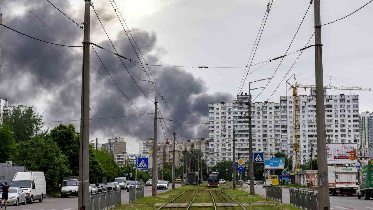 Der Rauch über Kiew war deutlich zu sehen