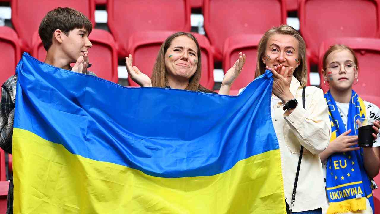 Auf den Tribünen der Johan Cruijff ArenA waren viele Ukrainer.