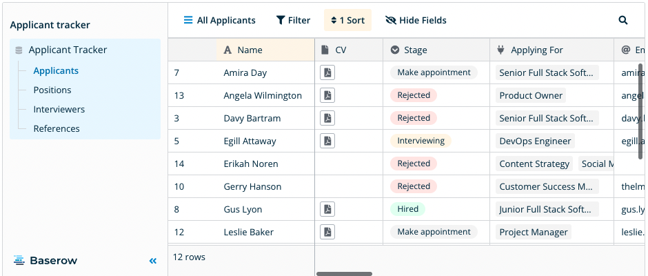 Baserow fordert Airtable mit einer Open Source Datenbankplattform ohne Code heraus –