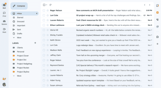 Google Mail fuehrt sein neuestes Material You Redesign und Suchverbesserungen fuer