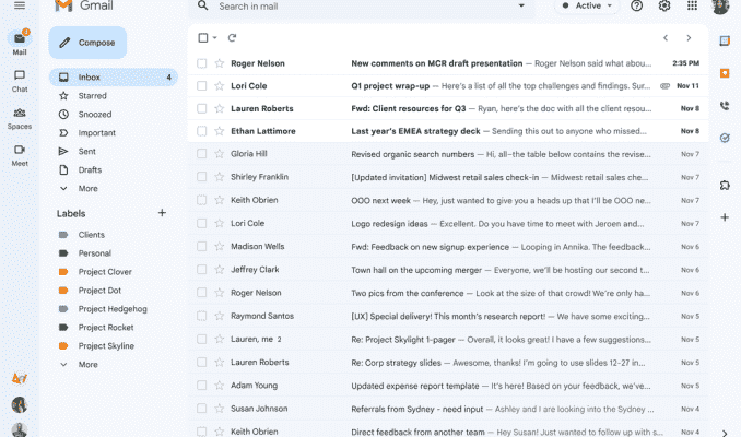 Google Mail fuehrt sein neuestes Material You Redesign und Suchverbesserungen fuer