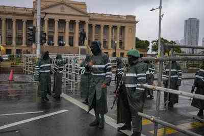 Srilankische Truppen zerstoeren Hauptprotestlager