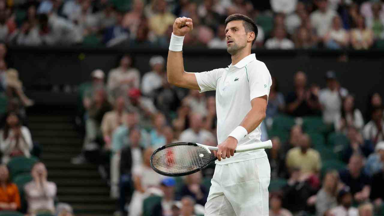 Novak Djokovic entschied sich mit Tim van Rijthoven in vier Sätzen.