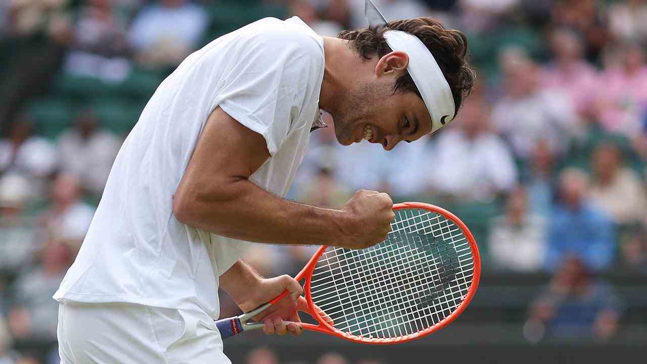 Taylor Fritz steht erstmals im Viertelfinale von Wimbledon.