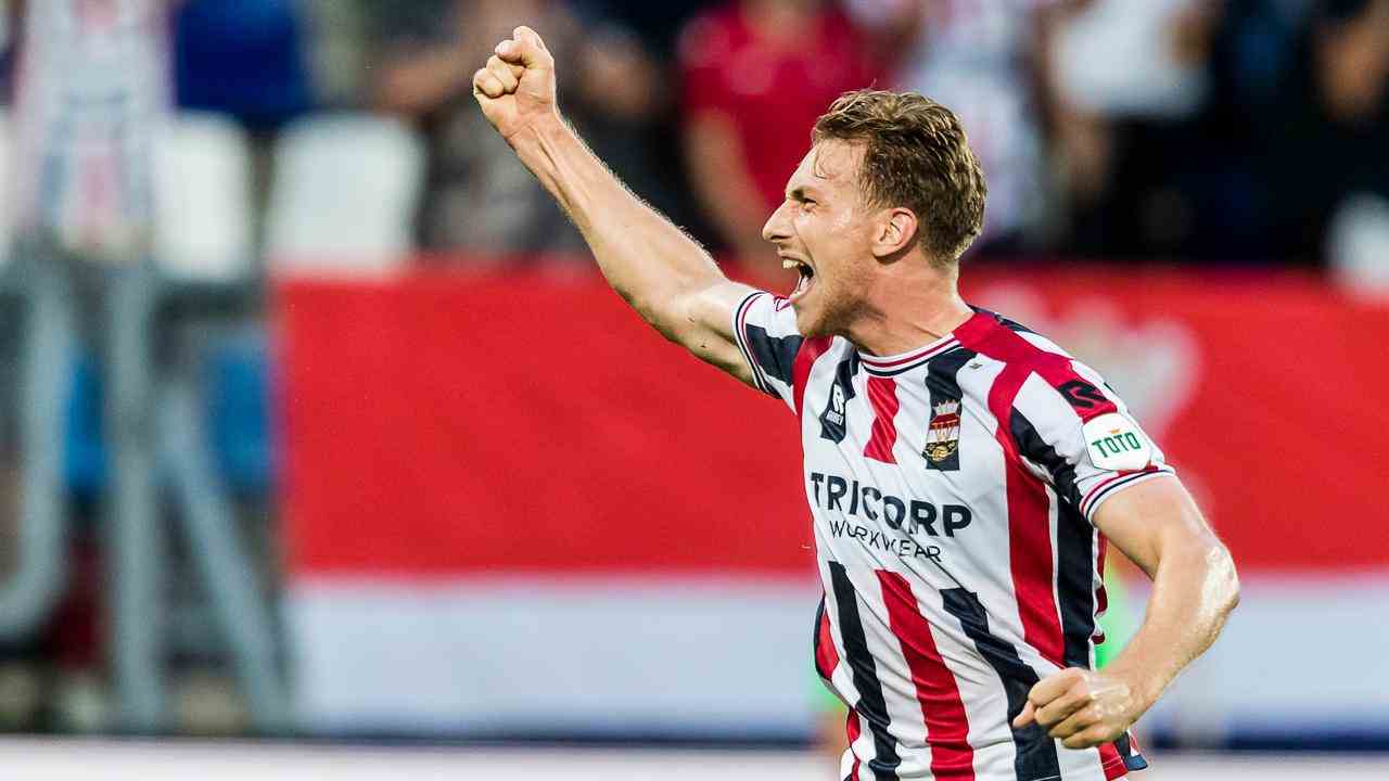 Matthias Verreth erzielte im Auftrag von Willem II den Führungstreffer gegen Telstar.