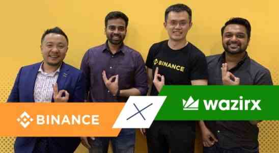 Binance sagt dass es die indische Boerse WazirX Jahre nach