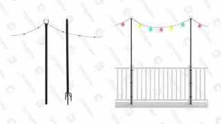 Holiday Styling String Light Poles