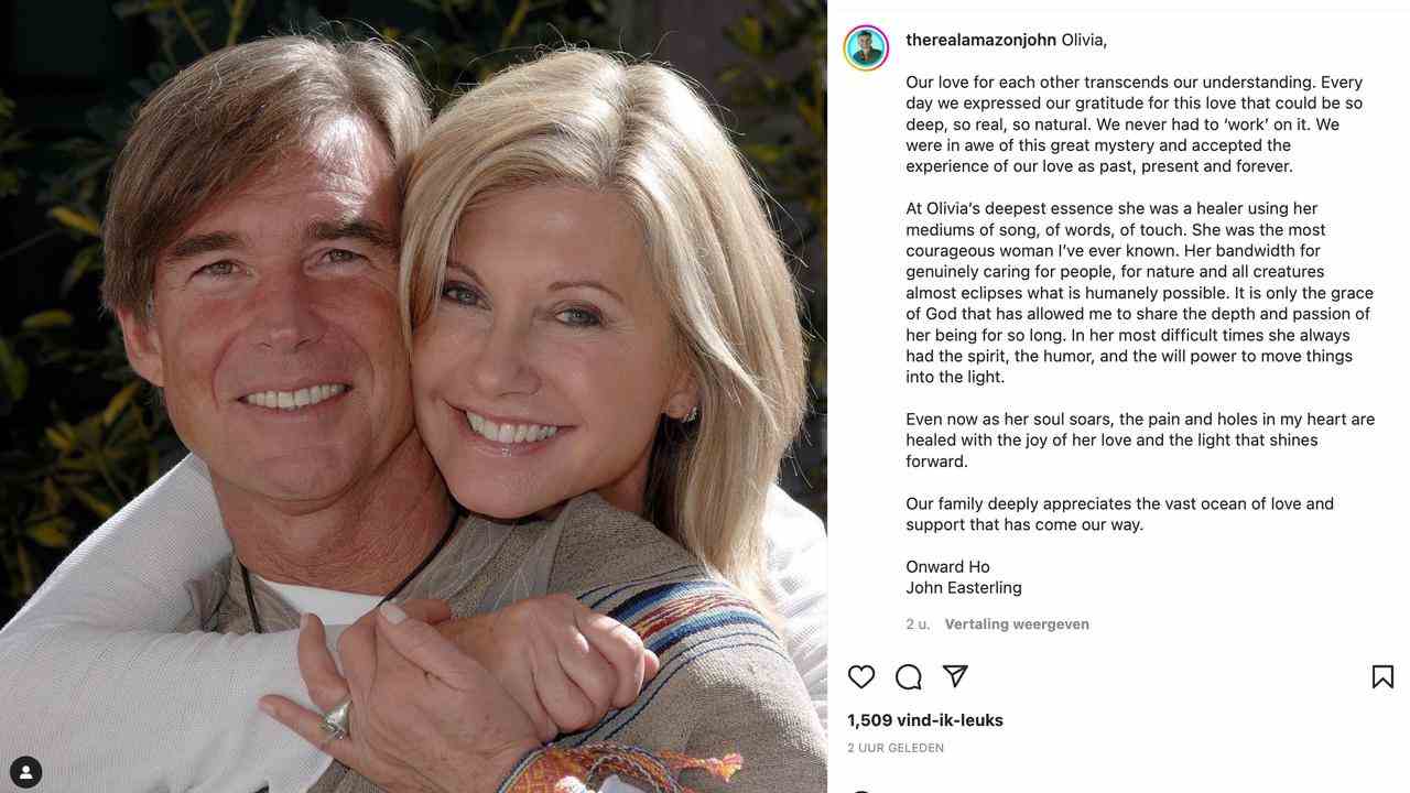 Ehemann ehrt Olivia Newton John „Die mutigste Frau die ich je