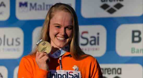 Schwimmer holen Bronze ueber 4x100 Meter frei De Waard Dritter