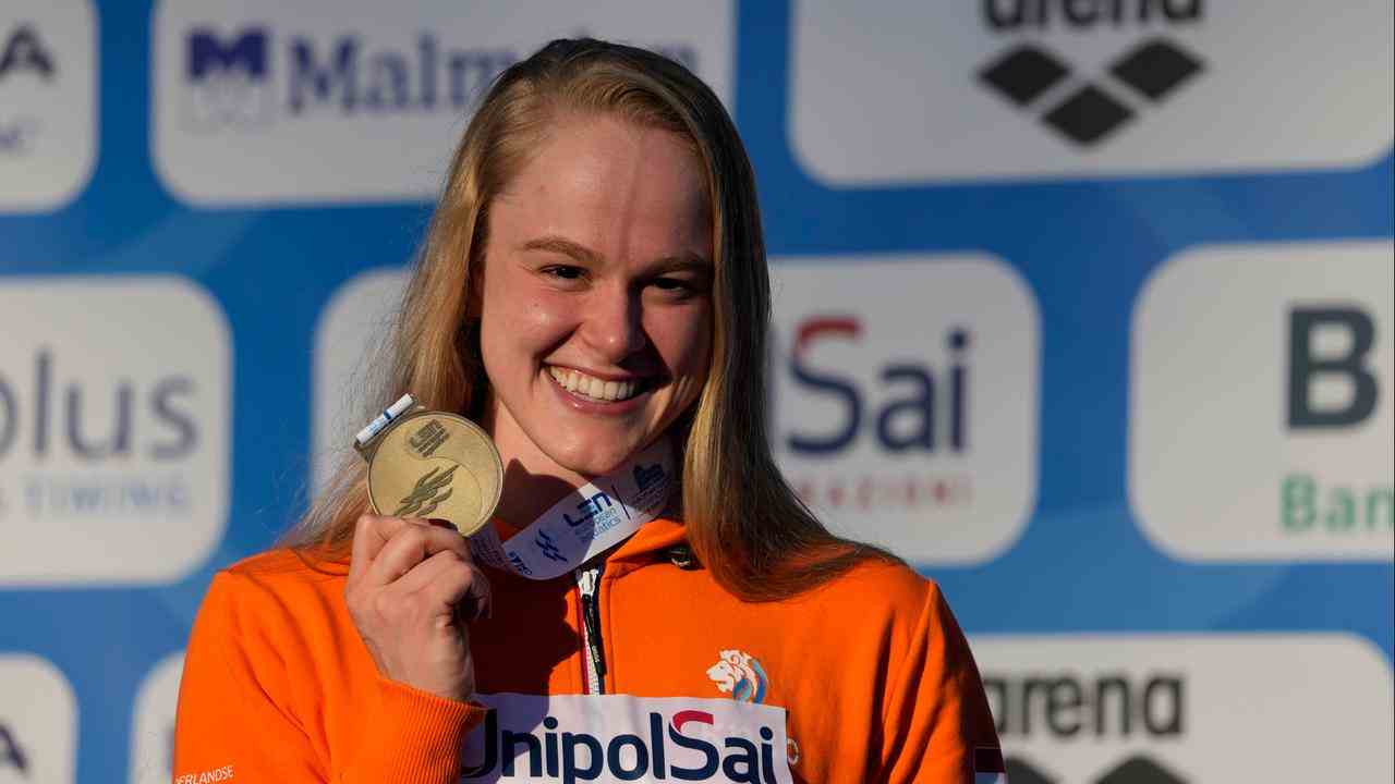 Maaike de Waard holte Bronze über 50 Meter Freistil.