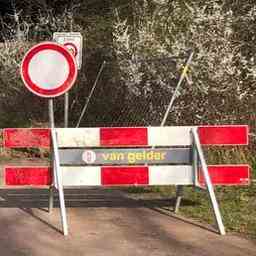 Strasse in Heemstede wegen herabfallender Aeste wegen Hitze gesperrt