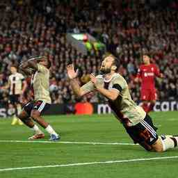 Ajax in der Schlussphase in der Champions League Niederlage gegen Liverpool