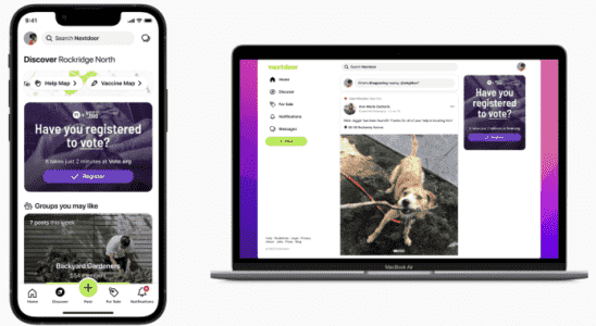 Nextdoor und Voteorg gehen Partnerschaft ein um die Wahlbeteiligung fuer