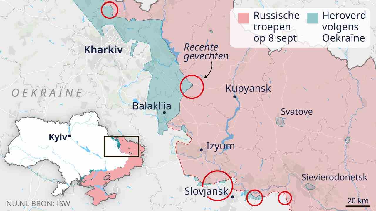 Frontlinie in der Ostukraine am 9. September.