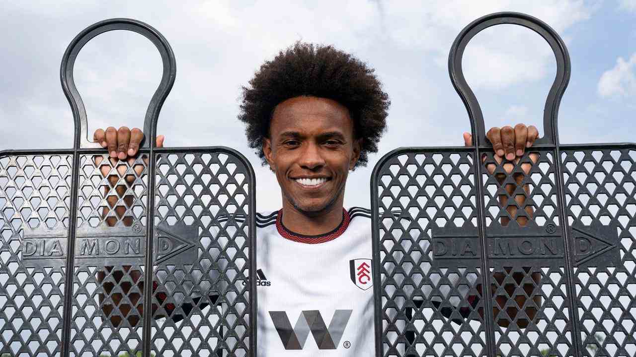 Willian auf dem Trainingsgelände von Fulham.