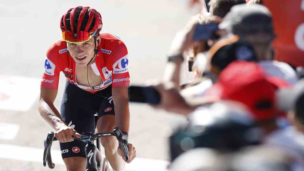 Remco Evenepoel während der fünfzehnten Etappe der Vuelta a España.