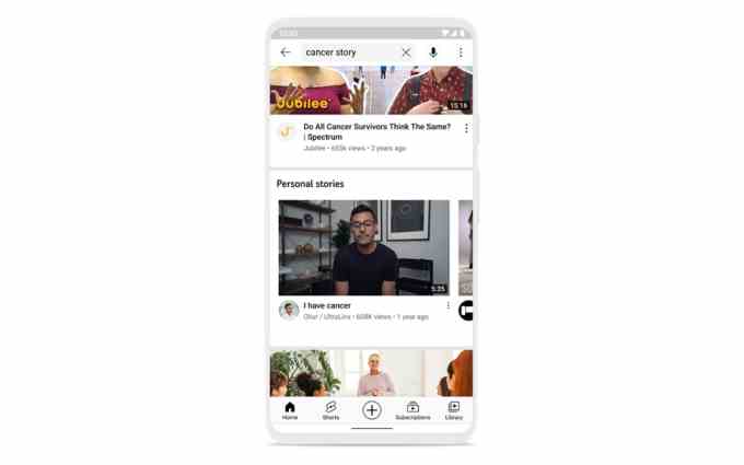 YouTube-Gesundheits-App auf dem Handy