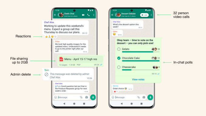 1667460313 432 WhatsApp fuehrt offiziell seine neue Diskussionsgruppenfunktion Communities • TechCrunch ein