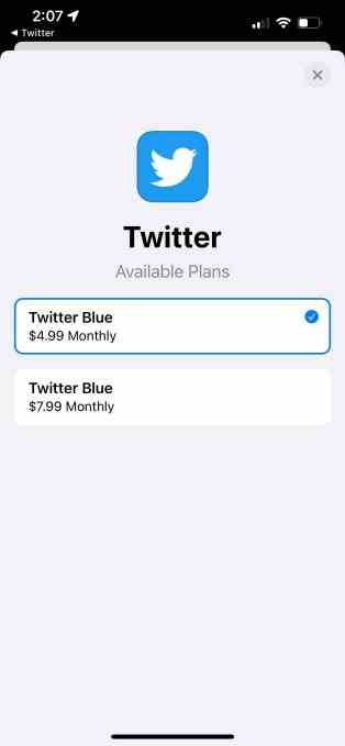 Twitter Blau mit Verifizierung