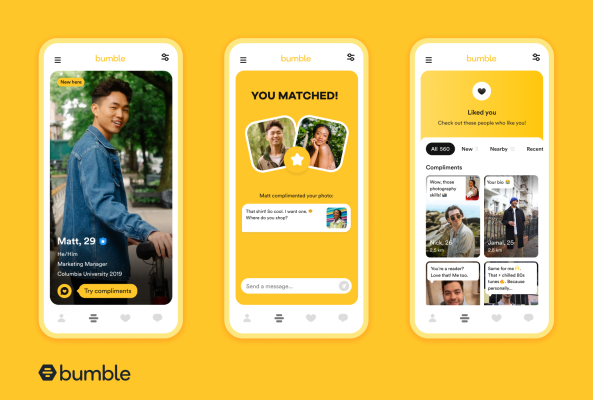 Bumble fuehrt eine neue Nachricht vor dem Match Funktion „Komplimente ein • Tech