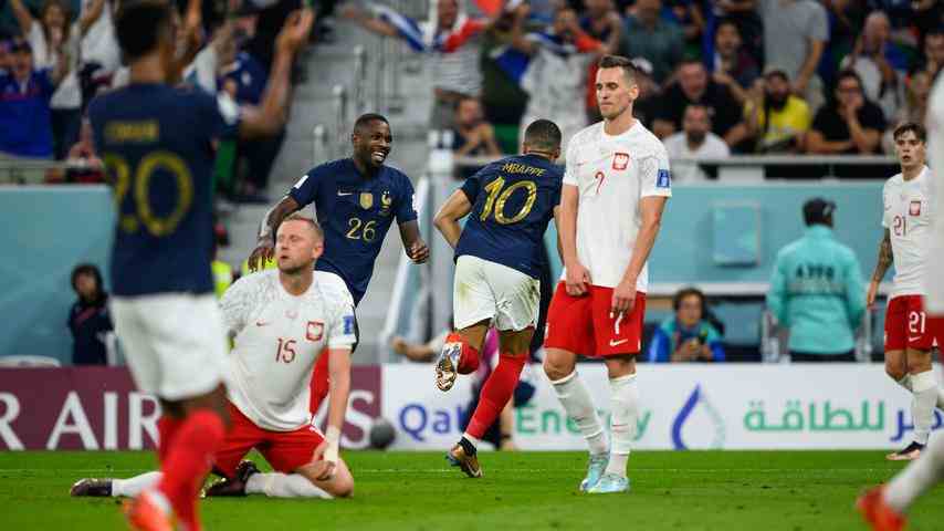 1670175037 923 Frankreich Viertelfinale bei WM nach Spezialtoren Mbappe und Giroud gegen