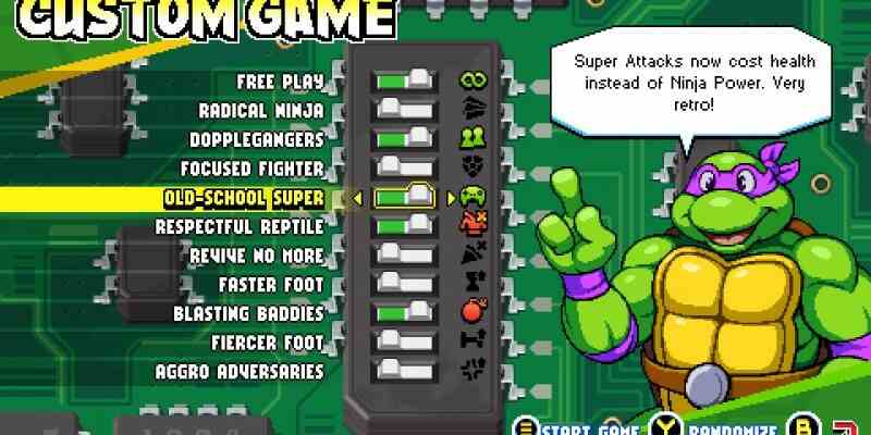 Das neue TMNT Shredders Revenge Update bietet einen benutzerdefinierten Arcade Modus