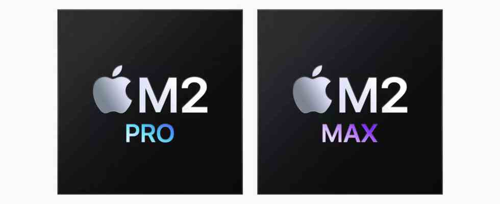 Apple stellt M2 Pro und M2 Max Prozessoren fuer Mac Geraete vor