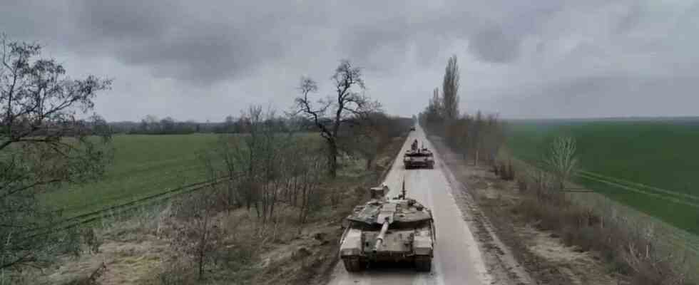 Kreml sagt westliche Panzer wuerden in der Ukraine „brennen