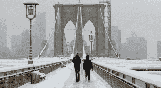 New York City uebertrifft den 50 Jahres Rekord fuer den ersten Schneefall