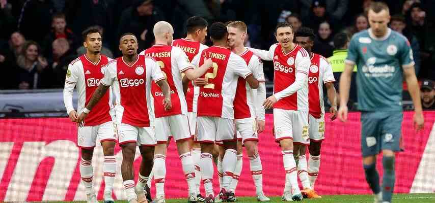 Ajax verbucht einen grossen Heimsieg gegen Sparta und uebernimmt den