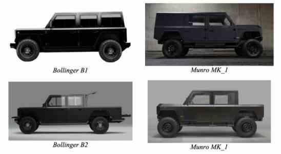 Bollinger Motors verklagt Munro Vehicles wegen Aehnlichkeit seiner Elektrofahrzeuge •