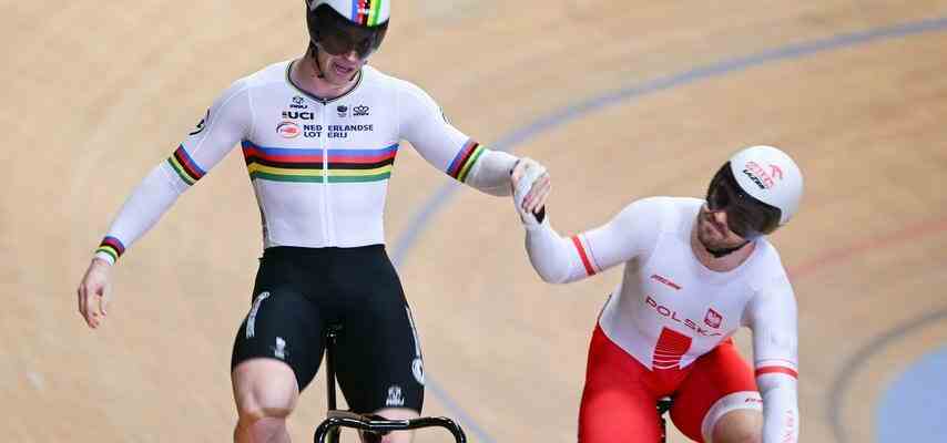 Dominanter Lavreysen holt Europameistertitel im Sprint Bronze fuer Van de