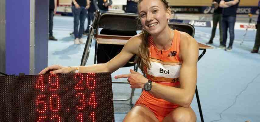 Femke Bol freut sich nach historischem Rennen besonders darueber dass