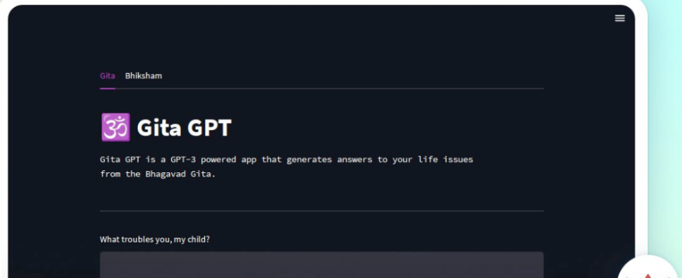 Google Ingenieur entwickelt GitaGPT fuer diejenigen die „Gita ka gyaan suchen