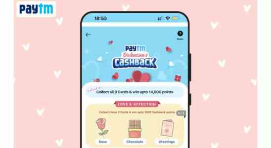 Paytm Paytm kuendigt das Cashback Angebot von Valentine an