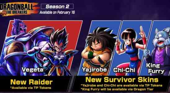 The Breakers Staffel 2 fuegt Raider Vegeta Ape hinzu