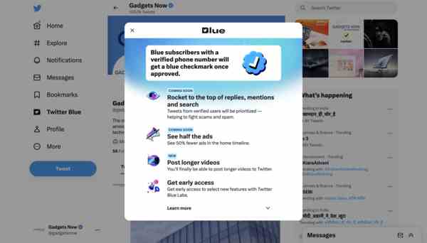Twitter Blue hat seinen ersten „offiziellen Auftritt in Indien
